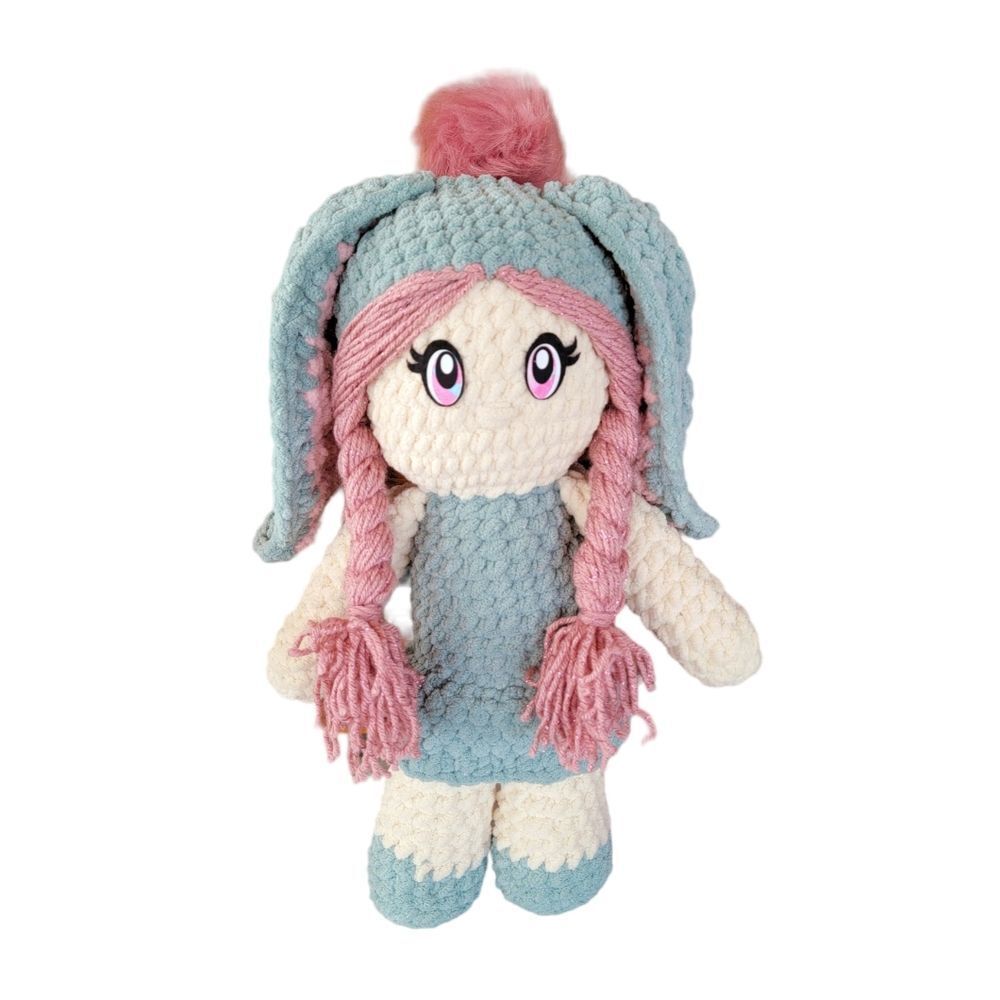 Handmade Easter Bunny Rabbit Crochet Doll Armugami Plush Plushy Soft Girl Doll